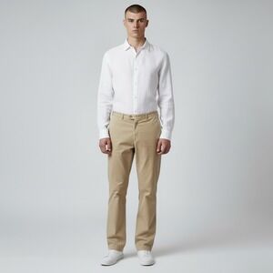 Peter Millar Pants Men's 36x30 Khaki Pima Cotton Straight Fit Chino Trousers